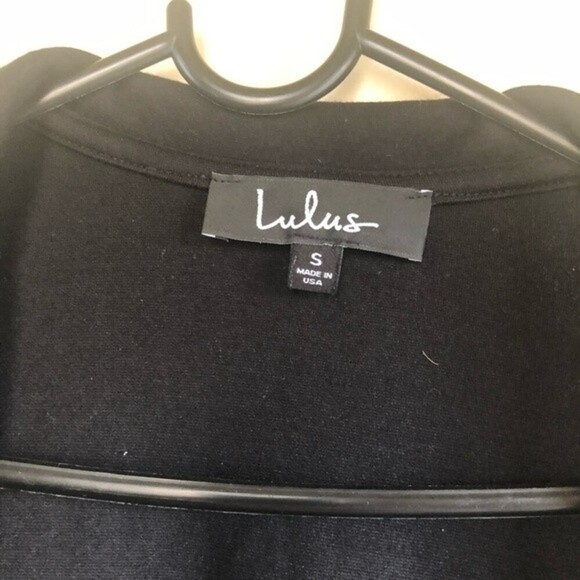 Lulus Black Open Cardigan Sweater Small - Picture 5 of 6